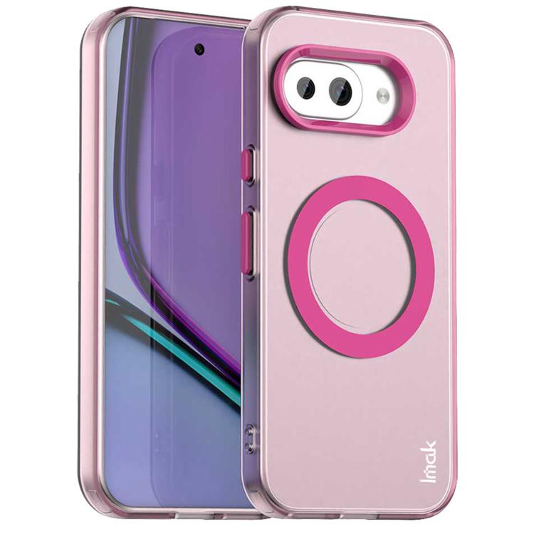 For Google Pixel 9a IMAK Candy Series Shockproof MagSafe Phone Case(Red) by imak