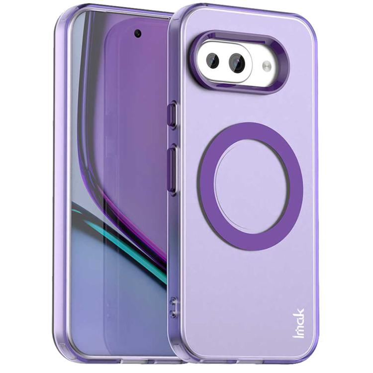 For Google Pixel 9a IMAK Candy Series Shockproof MagSafe Phone Case(Purple) by imak