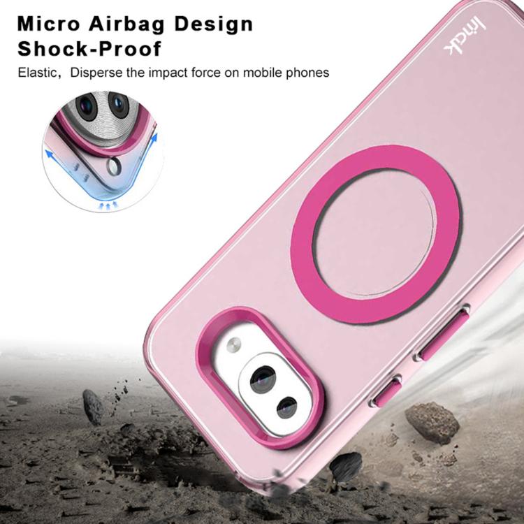 For Google Pixel 9a IMAK Candy Series Shockproof MagSafe Phone Case(Purple) by imak