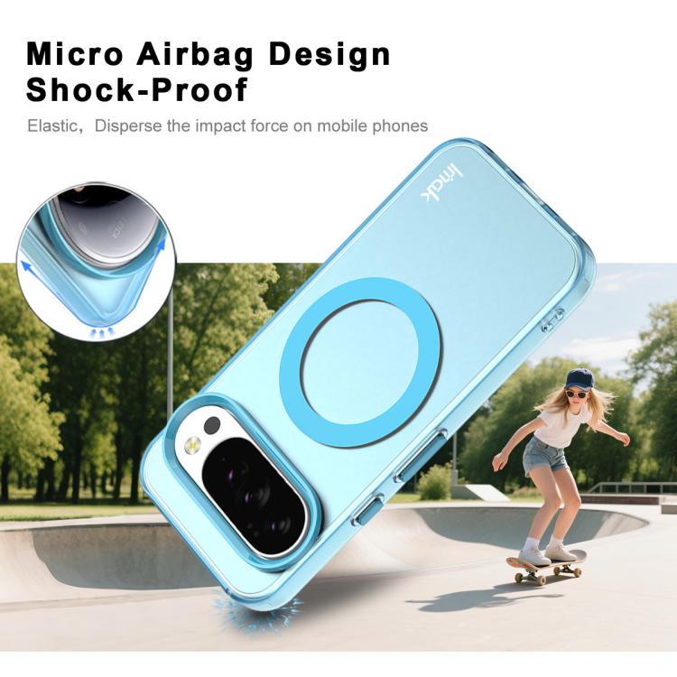 For Google Pixel 10 / Pixel 10 Pro IMAK Candy Series Shockproof MagSafe Phone Case(Blue) by imak