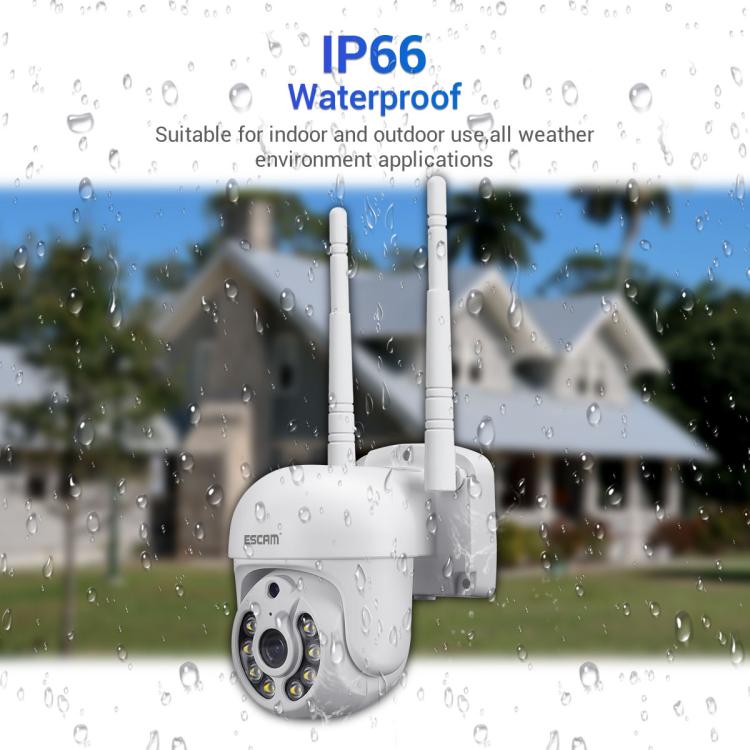 ESCAM WNK710 3MP HD Motion Detection WiFi Intelligent Dual-light Source Camera, EU Plug(White) by ESCAM