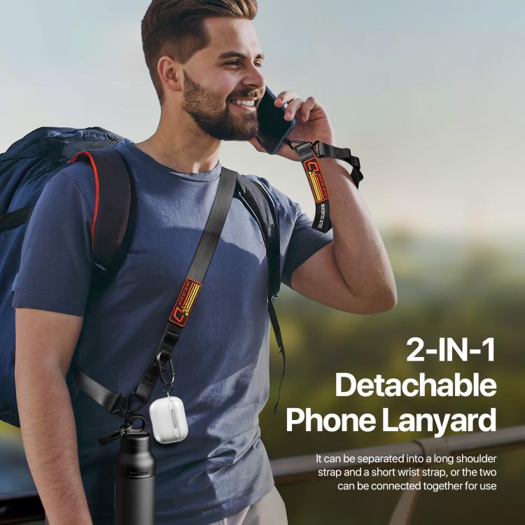 DUX DUCIS Outdoor Series Nylon Adjustable Crossbody Phone Lanyard(Black) by DUX DUCIS