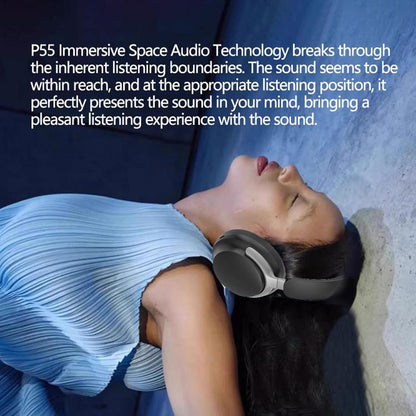 BT65 Over-Ear Active Noise Reduction Wireless Bluetooth Headset(Black) by bashfashion