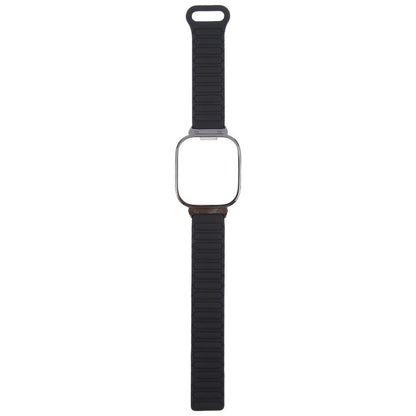 For Redmi Watch 5 / Watch 4 Metal Black Frame Integrated I-shaped Magnetic Silicone Watch Band(Black) by bashfashion
