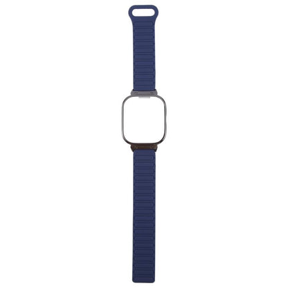 For Redmi Watch 5 / Watch 4 Metal Black Frame Integrated I-shaped Magnetic Silicone Watch Band(Indigo Gray) by bashfashion