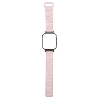 For Redmi Watch 5 / Watch 4 Metal Black Frame Integrated I-shaped Magnetic Silicone Watch Band(Pink Starlight) by bashfashion