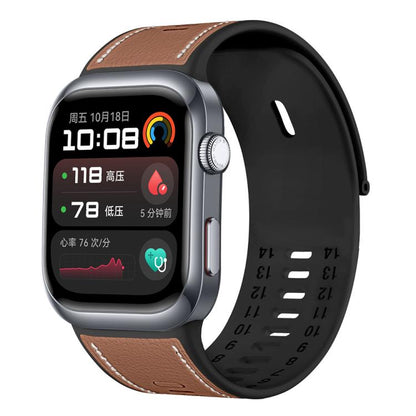 For Huawei Watch D2 Hybrid Silicone Leather Watch Band(Brown) by bashfashion