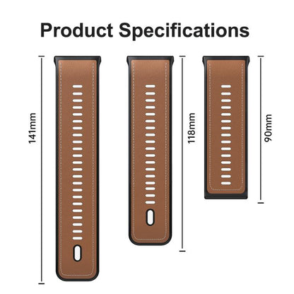For Huawei Watch D2 Hybrid Silicone Leather Watch Band(Brown) by bashfashion