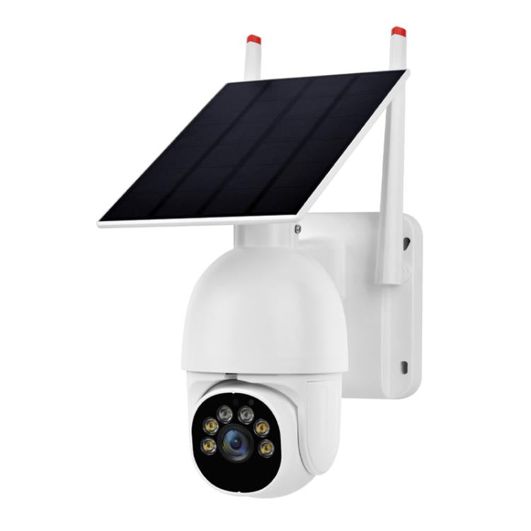 1080P Outdoor Low Power Solar Panel HD WiFi Surveillance Camera, with Battery(White) by bashfashion