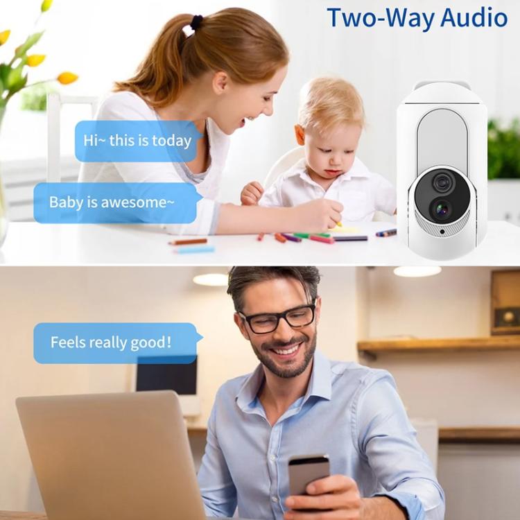Home Socket Type WiFi Surveillance Camera Support Night Vision & Two-way Intercom, US Plug(White) by bashfashion
