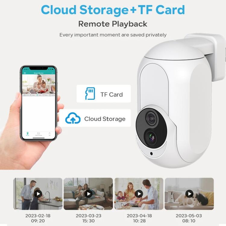 Home Socket Type WiFi Surveillance Camera Support Night Vision & Two-way Intercom, US Plug(White) by bashfashion
