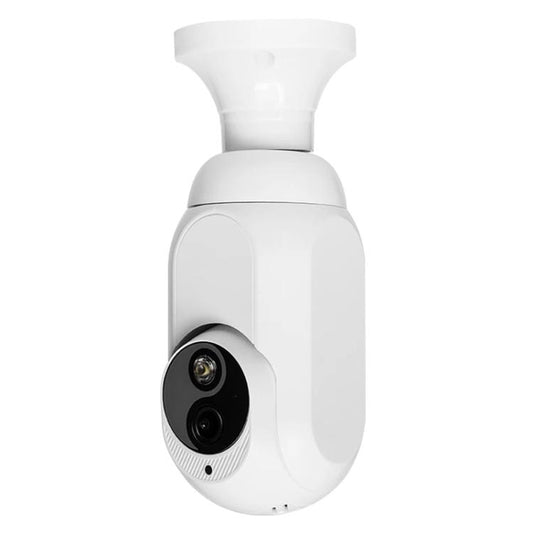 1080P Bulb Type WiFi Surveillance Camera Support Night Vision & Two-way Intercom & Motion Detection(White) by bashfashion