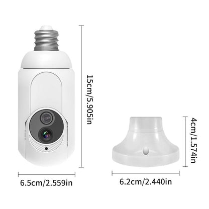 1080P Bulb Type WiFi Surveillance Camera Support Night Vision & Two-way Intercom & Motion Detection(White) by bashfashion