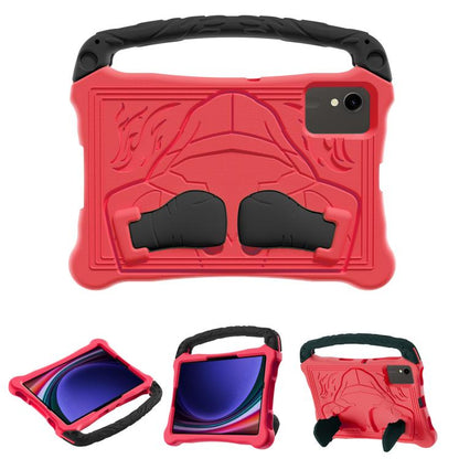 For Samsung Galaxy Tab S9 Boxing Series Kickstand EVA Shockproof Tablet Case with Shoulder Strap(Red Black) by bashfashion