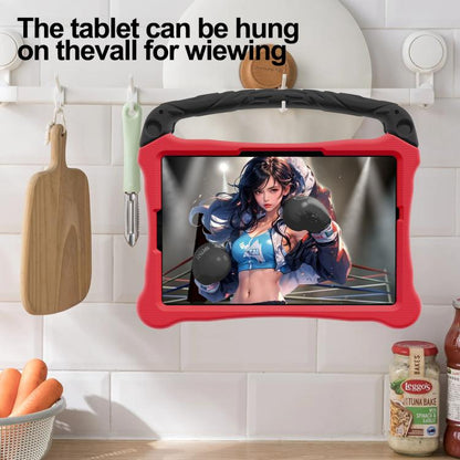 For Samsung Galaxy Tab S9 Boxing Series Kickstand EVA Shockproof Tablet Case with Shoulder Strap(Red Black) by bashfashion