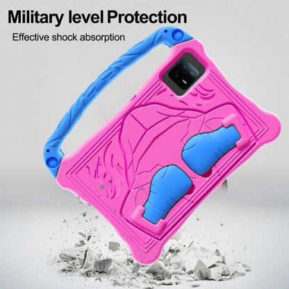 For Samsung Galaxy Tab S9 Boxing Series Kickstand EVA Shockproof Tablet Case with Shoulder Strap(Rose Red Blue) by bashfashion