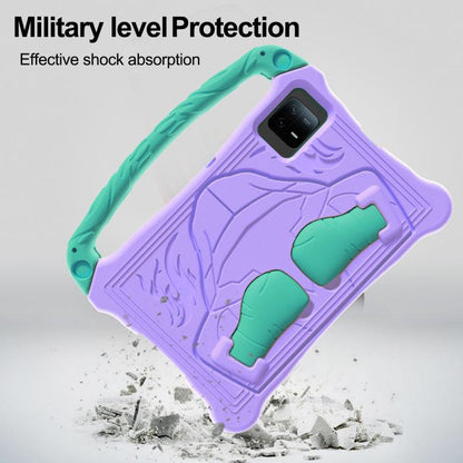 For Samsung Galaxy Tab S9 Boxing Series Kickstand EVA Shockproof Tablet Case with Shoulder Strap(Purple Mint) by bashfashion