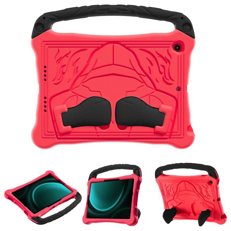 For Samsung Galaxy Tab S10 Lite / S10 FE Boxing Series Kickstand EVA Shockproof Tablet Case with Shoulder Strap(Red Black) by bashfashion