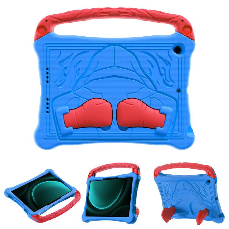 For Samsung Galaxy Tab S10 Lite / S10 FE Boxing Series Kickstand EVA Shockproof Tablet Case with Shoulder Strap(Blue Red) by bashfashion