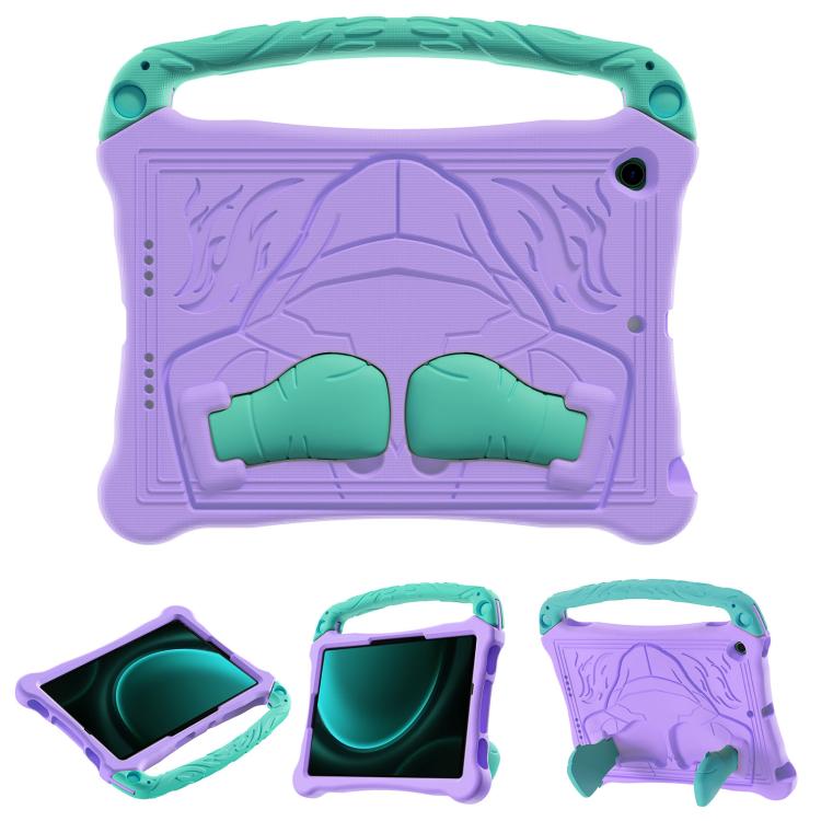For Samsung Galaxy Tab S10 Lite / S10 FE Boxing Series Kickstand EVA Shockproof Tablet Case with Shoulder Strap(Purple Mint) by bashfashion