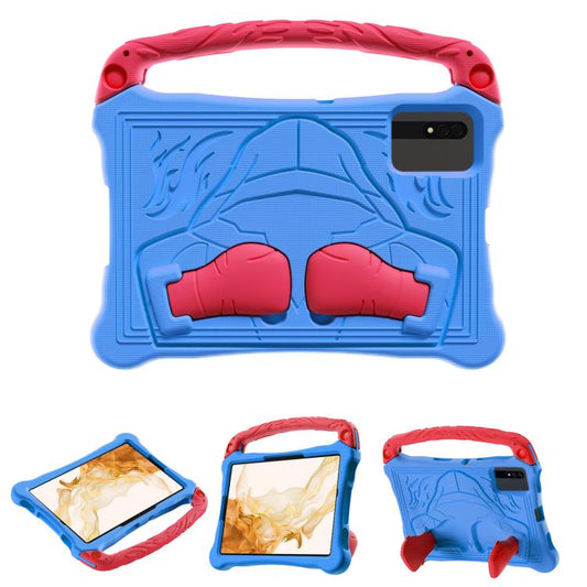 For Samsung Galaxy Tab S8 Boxing Series Kickstand EVA Shockproof Tablet Case with Shoulder Strap(Blue Red) by bashfashion