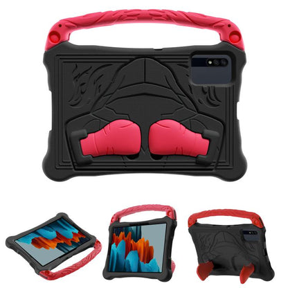 For Samsung Galaxy Tab S7 Boxing Series Kickstand EVA Shockproof Tablet Case with Shoulder Strap(Black Red) by bashfashion