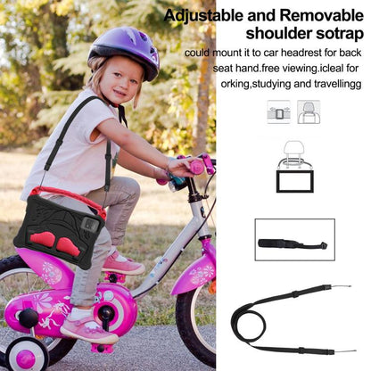 For Samsung Galaxy Tab S7 Boxing Series Kickstand EVA Shockproof Tablet Case with Shoulder Strap(Black Red) by bashfashion