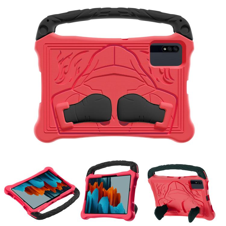 For Samsung Galaxy Tab S7 Boxing Series Kickstand EVA Shockproof Tablet Case with Shoulder Strap(Red Black) by bashfashion