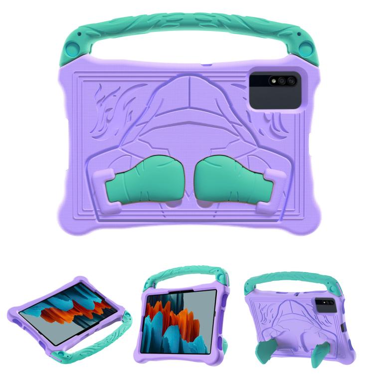 For Samsung Galaxy Tab S7 Boxing Series Kickstand EVA Shockproof Tablet Case with Shoulder Strap(Purple Mint) by bashfashion