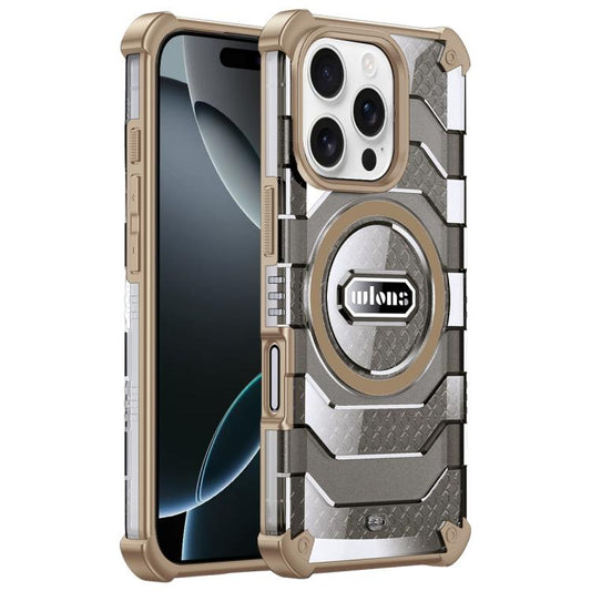 For iPhone 16 Pro wlons Explorer Series PC Hybrid TPU MagSafe Magnetic Case(Yellow) by wlons