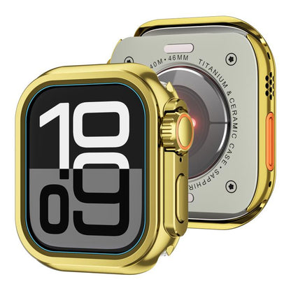 For Apple Watch Series 6 / 5 / 4 / SE 44mm Change to Ultra 49mm Zinc Alloy Watch Case(Bright Gold) by bashfashion