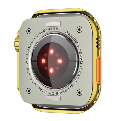 For Apple Watch Series 6 / 5 / 4 / SE 44mm Change to Ultra 49mm Zinc Alloy Watch Case(Bright Gold) by bashfashion