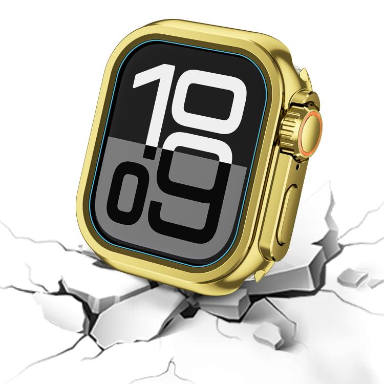 For Apple Watch Series 6 / 5 / 4 / SE 44mm Change to Ultra 49mm Zinc Alloy Watch Case(Bright Gold) by bashfashion