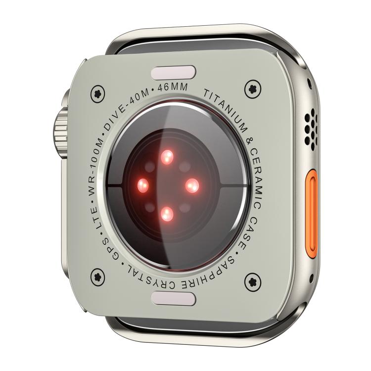 For Apple Watch Series 6 / 5 / 4 / SE 44mm Change to Ultra 49mm Zinc Alloy Watch Case(Titanium) by bashfashion