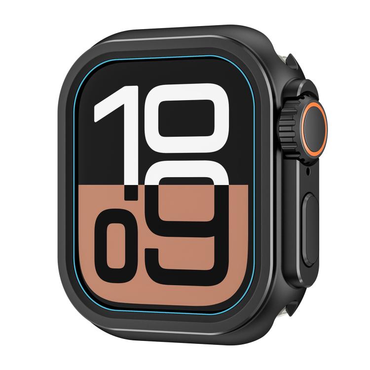 For Apple Watch Series 9 / 8 / 7 45mm Change to Ultra 49mm Zinc Alloy Watch Case(Black) by bashfashion