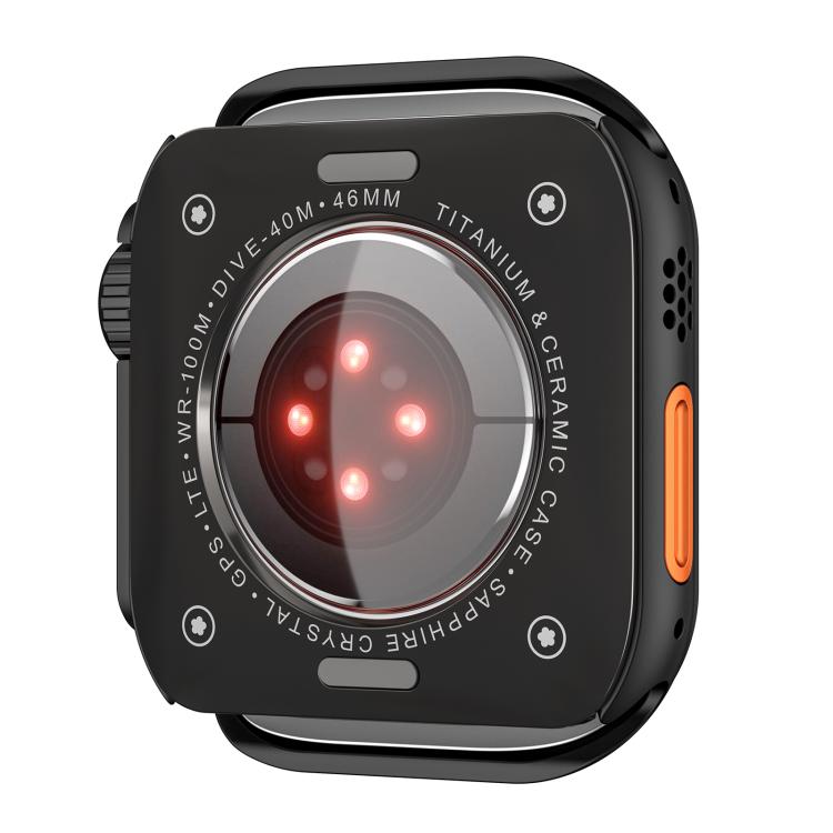 For Apple Watch Series 9 / 8 / 7 45mm Change to Ultra 49mm Zinc Alloy Watch Case(Black) by bashfashion
