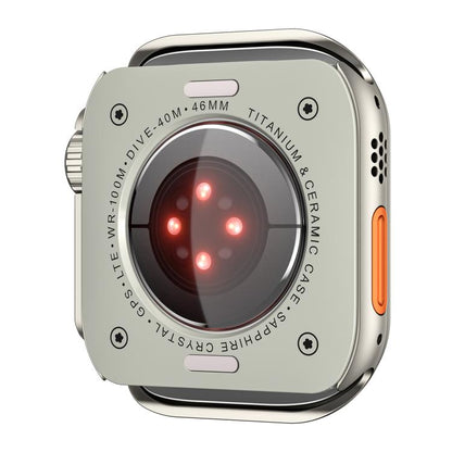 For Apple Watch Series 9 / 8 / 7 45mm Change to Ultra 49mm Zinc Alloy Watch Case(Titanium) by bashfashion