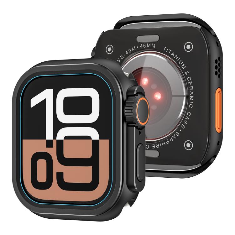 For Apple Watch Series 10 / 11 46mm Change to Ultra 49mm Zinc Alloy Watch Case(Black) by bashfashion