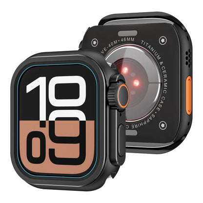 For Apple Watch Series 10 / 11 46mm Change to Ultra 49mm Zinc Alloy Watch Case(Black) by bashfashion