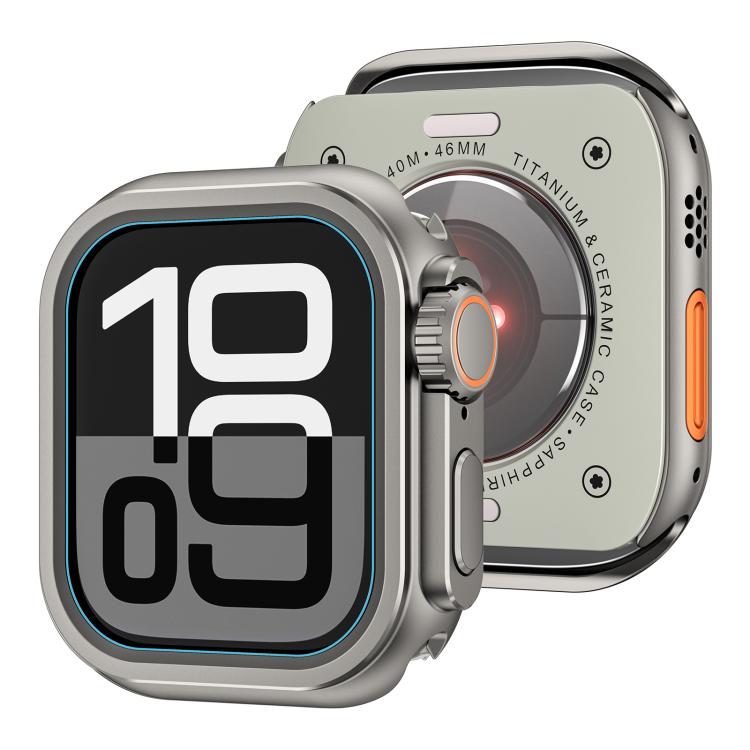 For Apple Watch Series 10 / 11 46mm Change to Ultra 49mm Zinc Alloy Watch Case(Grey) by bashfashion