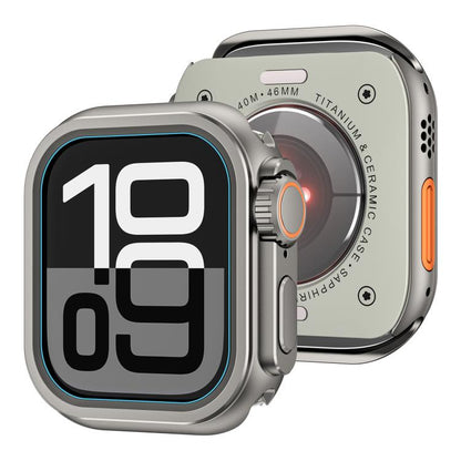 For Apple Watch Series 10 / 11 46mm Change to Ultra 49mm Zinc Alloy Watch Case(Grey) by bashfashion