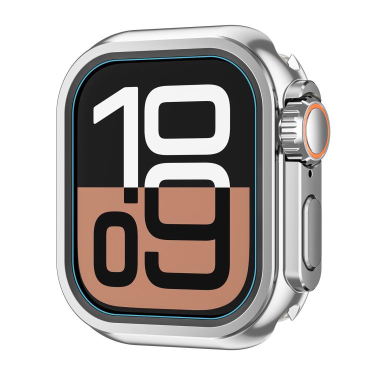 For Apple Watch Series 10 / 11 46mm Change to Ultra 49mm Zinc Alloy Watch Case(Bright Silver) by bashfashion