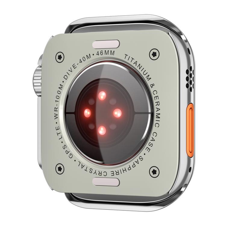 For Apple Watch Series 10 / 11 46mm Change to Ultra 49mm Zinc Alloy Watch Case(Bright Silver) by bashfashion