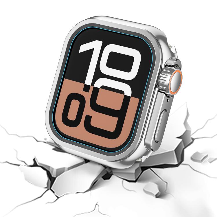For Apple Watch Series 10 / 11 46mm Change to Ultra 49mm Zinc Alloy Watch Case(Bright Silver) by bashfashion
