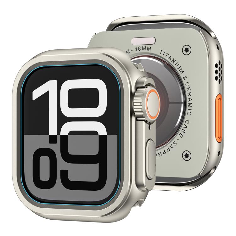 For Apple Watch Series 10 / 11 46mm Change to Ultra 49mm Zinc Alloy Watch Case(Titanium) by bashfashion