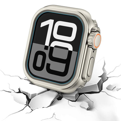 For Apple Watch Series 10 / 11 46mm Change to Ultra 49mm Zinc Alloy Watch Case(Titanium) by bashfashion