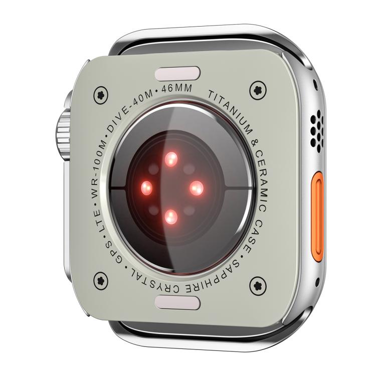 For Apple Watch Series 10 / 11 46mm Change to Ultra 49mm Zinc Alloy Watch Case(Matte Silver) by bashfashion