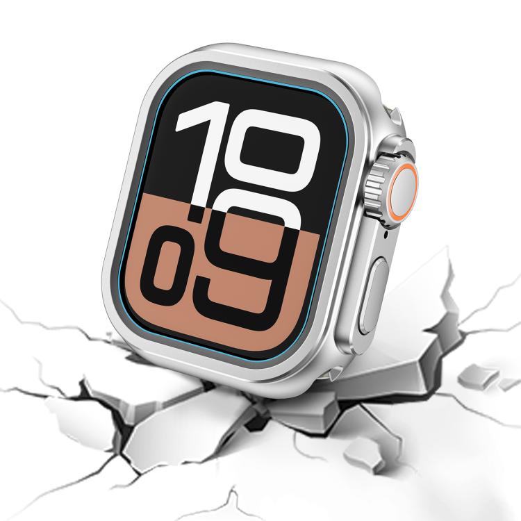For Apple Watch Series 10 / 11 46mm Change to Ultra 49mm Zinc Alloy Watch Case(Matte Silver) by bashfashion