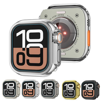 For Apple Watch Series 6 / 5 / 4 / SE 44mm Change to Ultra 49mm Zinc Alloy Watch Case(Bright Gold) by bashfashion