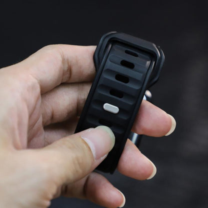 For Apple Watch 42mm / 41mm / 40mm / 38mm Norman Buckle Two-color Silicone Watch Band(Black) by bashfashion